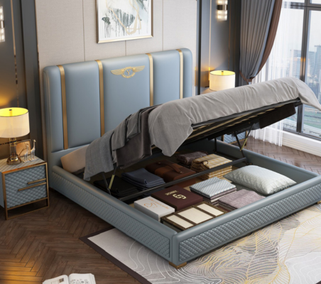 Bett Këssen Design Luxus Metall Better Duebel Bestietnes Schlof Zëmmer Lieder