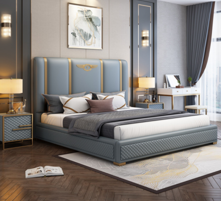 Bett Këssen Design Luxus Metall Duebel Better Hotel Bestiet Schlofzëmmer