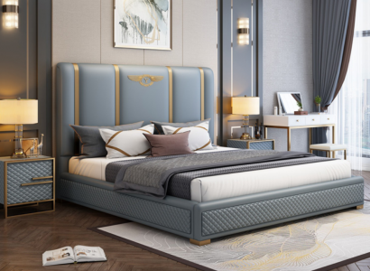 Bett Këssen Design Luxus Metall Duebel Better Hotel Bestiet Schlofzëmmer