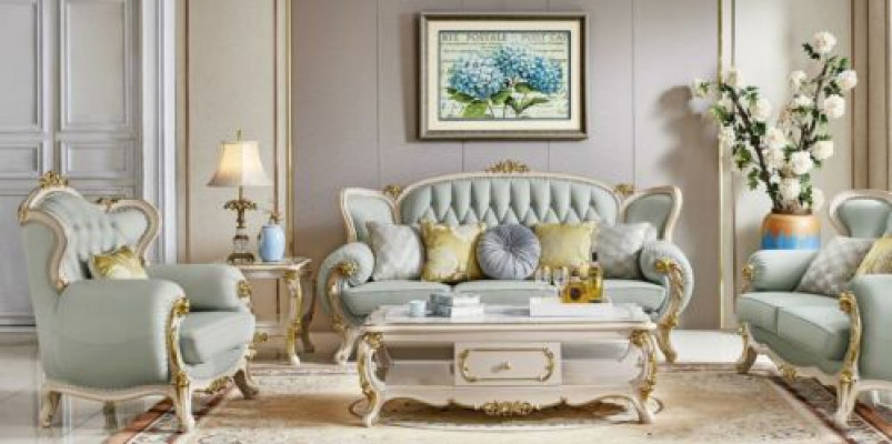 Klassesche 230cm Ledersofa Chesterfield Sofa Dräisëtzer Polstersofa Massivholz