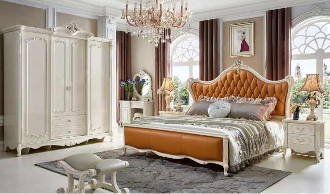 Better Liederbett 3-Stéck Set 2x Schlofzëmmer Nuetsdësch Konsole Massivholz