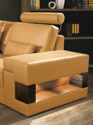 Grouss XXL Ledercouch Sofa Kanapé Polster Eck Lounge Garnitur U-Form Wunnlandschaft