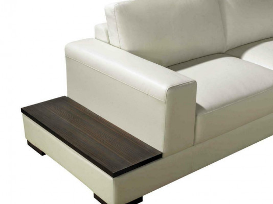 Grouss Ledersofa Couch Sëtz Polster Eck Garnitur Wunnlandschaft mat Beliichtung