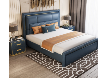 Design-Bett Schlofzëmmer Duebelbett Better Hotel Luxus Polster Lieder