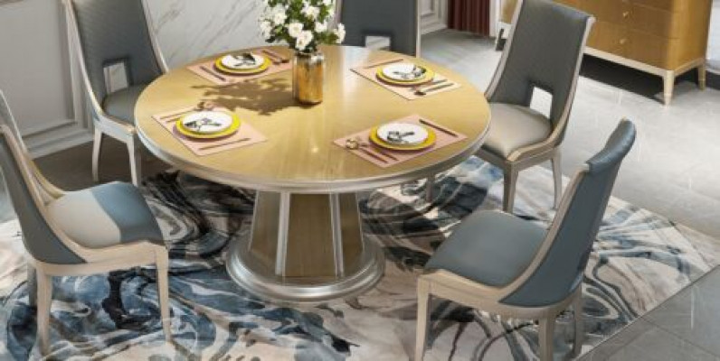 Garnitur Luxus Stull Set 4X Iesszëmmer Miwwelen Fauteuil Sëtzgarnitur Massivholz