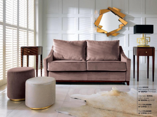 Wunnzëmmer Set Canapé Couch Bäistelltësch Schemel Canapéën Couchen Miwwelen Textil 3tlg.