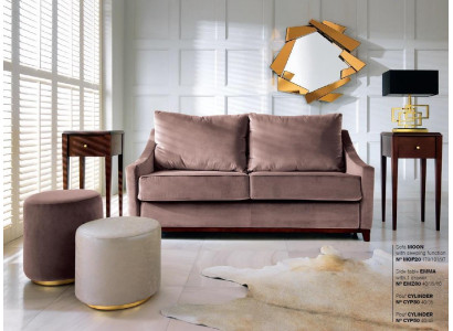 Wunnzëmmer Set Canapé Couch Bäistelltësch Schemel Canapéën Couchen Miwwelen Textil 3tlg.