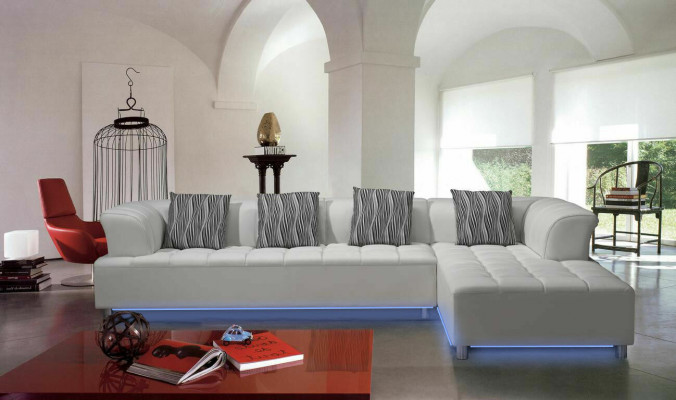 Design gepolstert Couch Wunnlandschaft Ecksofa Polster Sëtz Garnitur Sofa L Form
