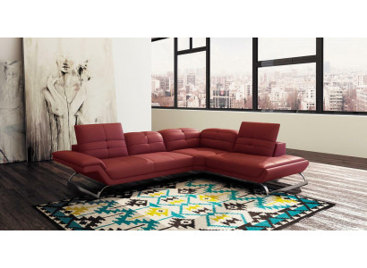 Multifunktionals Ecksofa Medien TV Sofa Couch Ledersofa Wunnlandschaft LForm