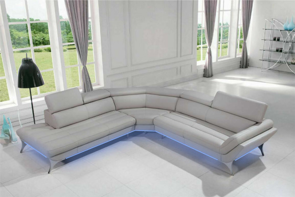 Lieder-Canapé Couch Wunnlandschaft Eckcanapé Eck Garnitur Design Modern Canapé 1541