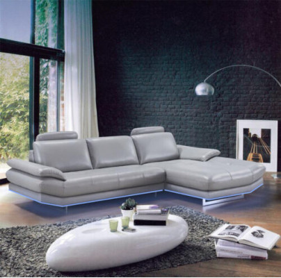 Ledercouch Couch Wunnlandschaft Ecksofa Eckgarnitur Design Modern Sofa 1508