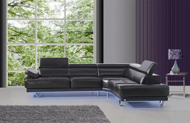 Multifunktional Eckcouch Medien TV Sofa Ledersofa 291 x 222cm L-Formt Nei