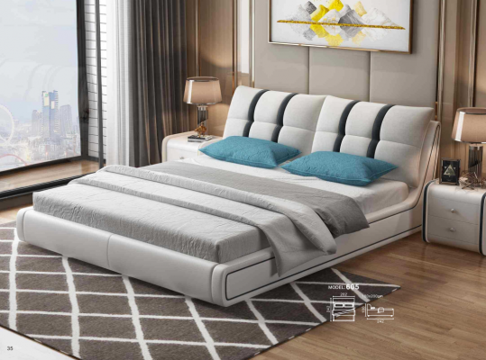 Designer Bett Schlofzëmmer Better Ariichtung Hotel Luxus Polster Lieder Miwwelen
