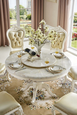 Designer Esszëmmer Stull Set 4x Still Dësch Sesselen Garnitur Dëscher Massivholz