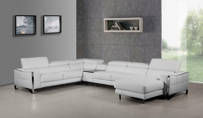 Multifunktionell Couch Ecksofa Medien TV Sofa Couch Ledersofa Wohnlandschaft U-Form