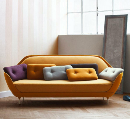 Sofa Wunnlandschaft Relax Sëtz Design Couch Lounge Stoff Gro Modern Sofasen Nei