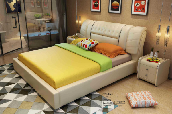 Designer Bett Chesterfield Better Textil Lieder Hotel Luxus Polster Samett Stoff1