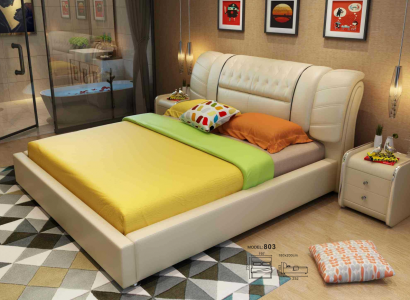 Designer Bett Chesterfield Better Textil Lieder Hotel Luxus Polster Samett Stoff1