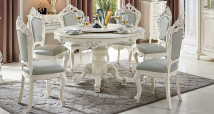Design ronnen Dësch 4x Still Iess Zëmmer Sëtz Gepolstert Ronn Dëscher Garnitur Holz