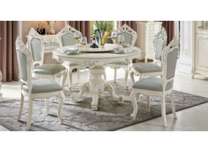 Design ronnen Dësch 4x Still Iess Zëmmer Sëtz Gepolstert Ronn Dëscher Garnitur Holz