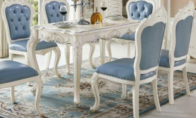 Luxuriéist Stull-Set Designer Iesszëmmer Miwwelen Chesterfield Klassesch Einsëtzeger