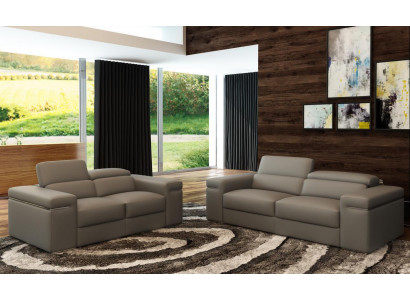 Verstellbar Ledercouch Sëtzt Polster Wunnzëmmer Set Lieder Garnitur Sofa Couch 3+2+1