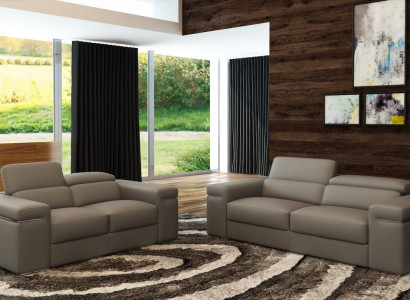 Verstellbar Ledercouch Sëtzt Polster Wunnzëmmer Set Lieder Garnitur Sofa Couch 3+2+1