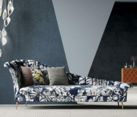 Textil Chaise Lounge Léif Polster Léifen Sofa Relax Chaise Lounge Club Miwwel Nei