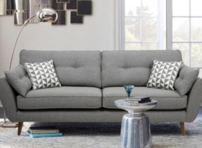 Polstersofa Sofa 2-Sëtzer Textil Sëtz Design Couche Sofas Stoff Gro 226 cm Nei