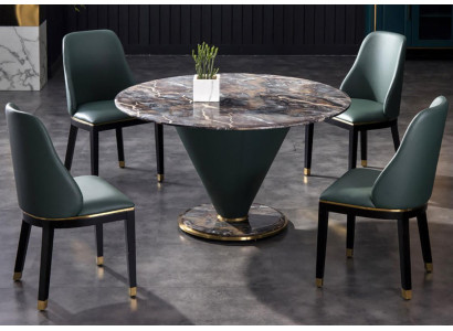 Ronn Sailentëscher Design Dësch Steen Miwwelen Iesszëmmer Rond Iessdëscher Modern
