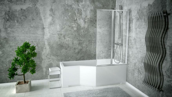 Rechteckeg Badewanne Bad Modern Buedzëmmer Wanne Acryl Duschwand