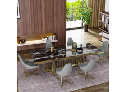 Miwwelen Dësch Dëscher Iesszëmmer Design Kichen Luxus Modernen Marmer Iessdësch 90x160
