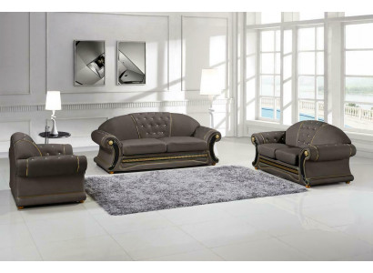 Klassesch Designer 3-Sëtzer Chesterfield Lieder Couch Polstersëtz ouni 2+1 Nei