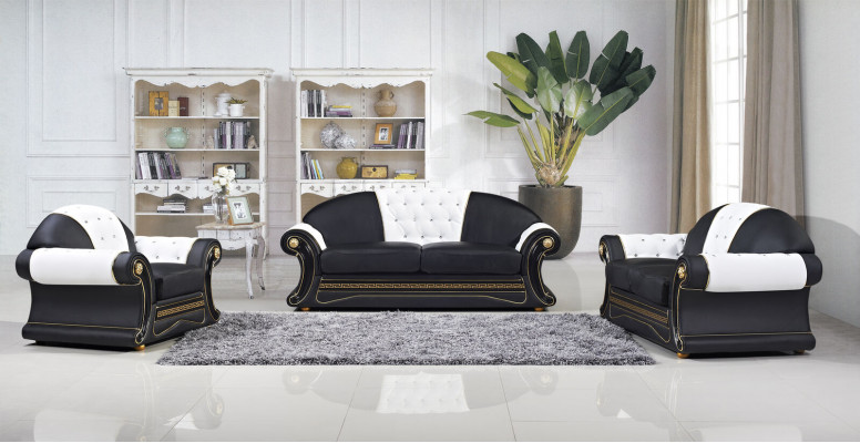 Klassesch Designer 3-Sëtzer Chesterfield Lieder Couch Polstersëtz ouni 2+1 Nei