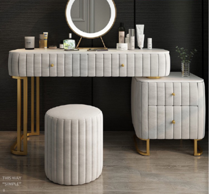 Designer Konsol Schminktisch Kosmetik Dësch Spigel Dekor Kommode Friséiertisch
