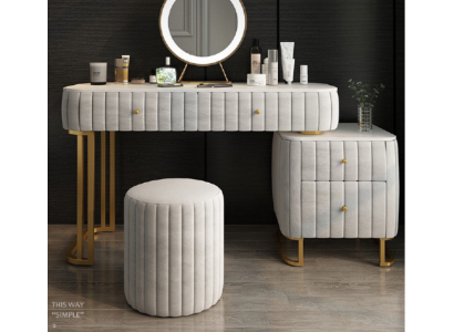 Designer Konsol Schminktisch Kosmetik Dësch Spigel Dekor Kommode Friséiertisch