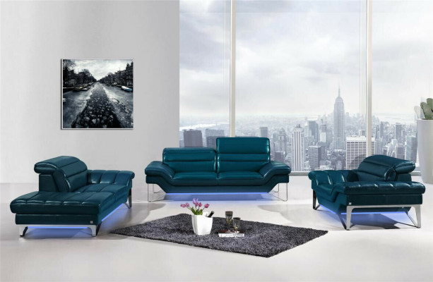 XXL Grouss 3-Sëtzer (ouni 2+1) Sofa Couch Polster Sofas Lieder Sëtz Design