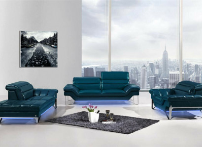 XXL Grouss 3-Sëtzer (ouni 2+1) Sofa Couch Polster Sofas Lieder Sëtz Design
