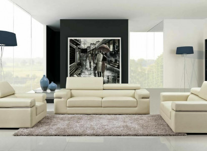 Sofa Canapé Polster 3-Sëtzer Lieder Sofaen Canapéen Sëtz Garnituren Design