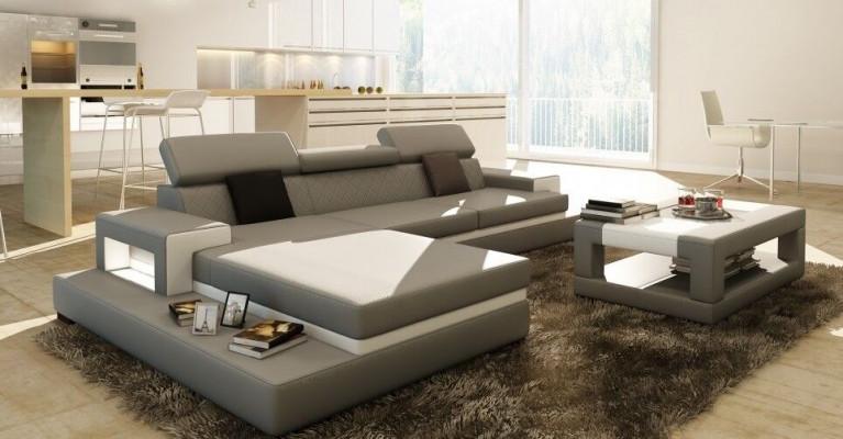 Eckcouch Polstersofa Sofa Wunnduerflandschaft Garnitur Sëtz Eck Textil Lieder