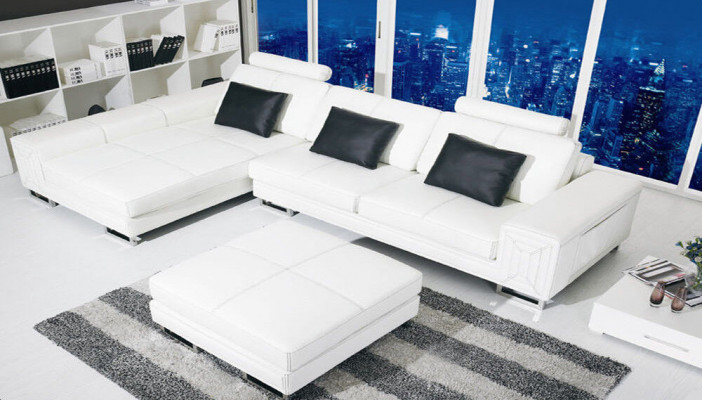 Eckcouch Sofa Canapé Polstersofa Ledercouch mat Regal Sëtz Couchensemble Eck GenovaS