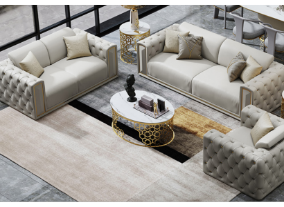Sofagarnitur 3+2+1 Sëtzer Klassesch Couchen Wunnlandschaft Sofas Polster