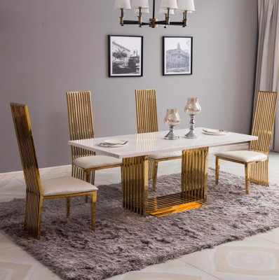 Luxus Dësch Metall Iessdësch Mega Design Metall Dëscher 140x80 Iesszëmmer Miwwelen