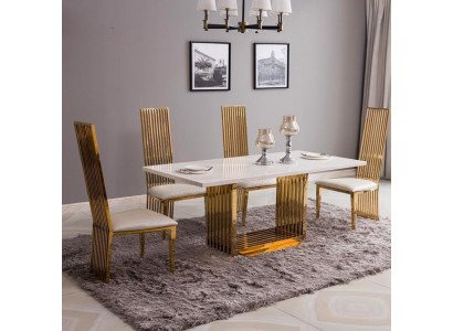 Luxus Dësch Metall Iessdësch Mega Design Metall Dëscher 140x80 Iesszëmmer Miwwelen