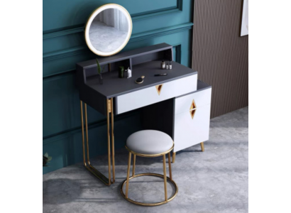 Schminktisch Dësch Schlofkummer Hocker Spigel Jugendlech Modern Stil