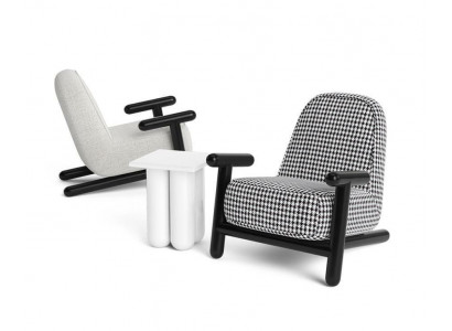 Luxus Design Miwwelen Modernen Design Fotell 63*80cm Textil Wunnzëmmer