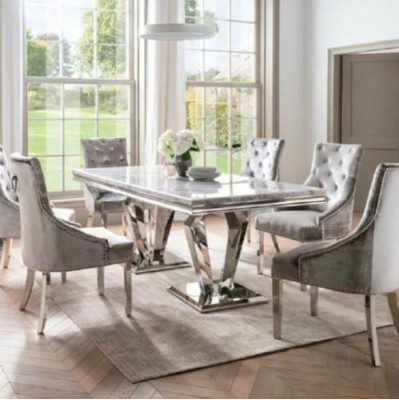 Iessdësch Modern Iesszëmmer Wunnzëmmer Kichen Design Dësch Metall