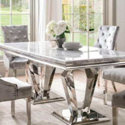 Iessdësch Modern Iesszëmmer Wunnzëmmer Kichen Design Dësch Metall