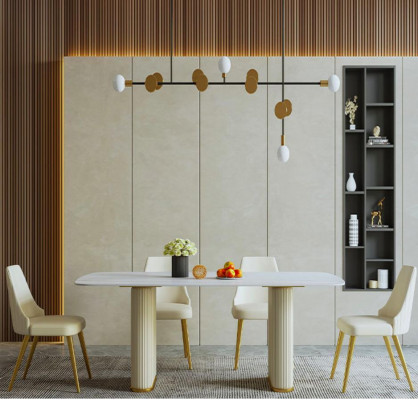 Luxus Dësch Metall Iessdësch Mega Design Dëscher Metall Iesszëmmersmubilar Iessdësch