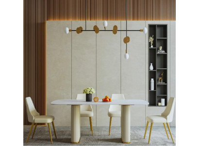 Luxus Dësch Metall Iessdësch Mega Design Dëscher Metall Iesszëmmersmubilar Iessdësch